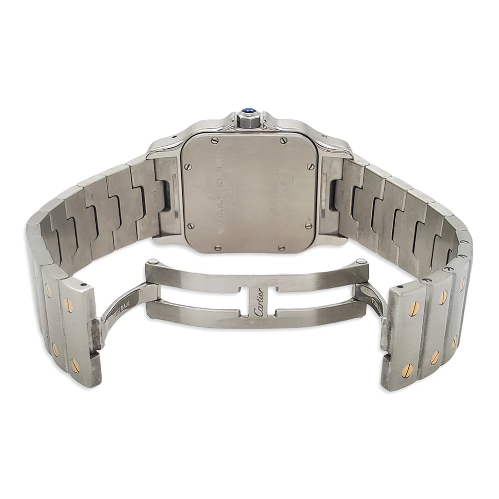 Cartier Santos Galbee 32mm White Dial Steel Yellow Gold Watch 2823 - Image 6