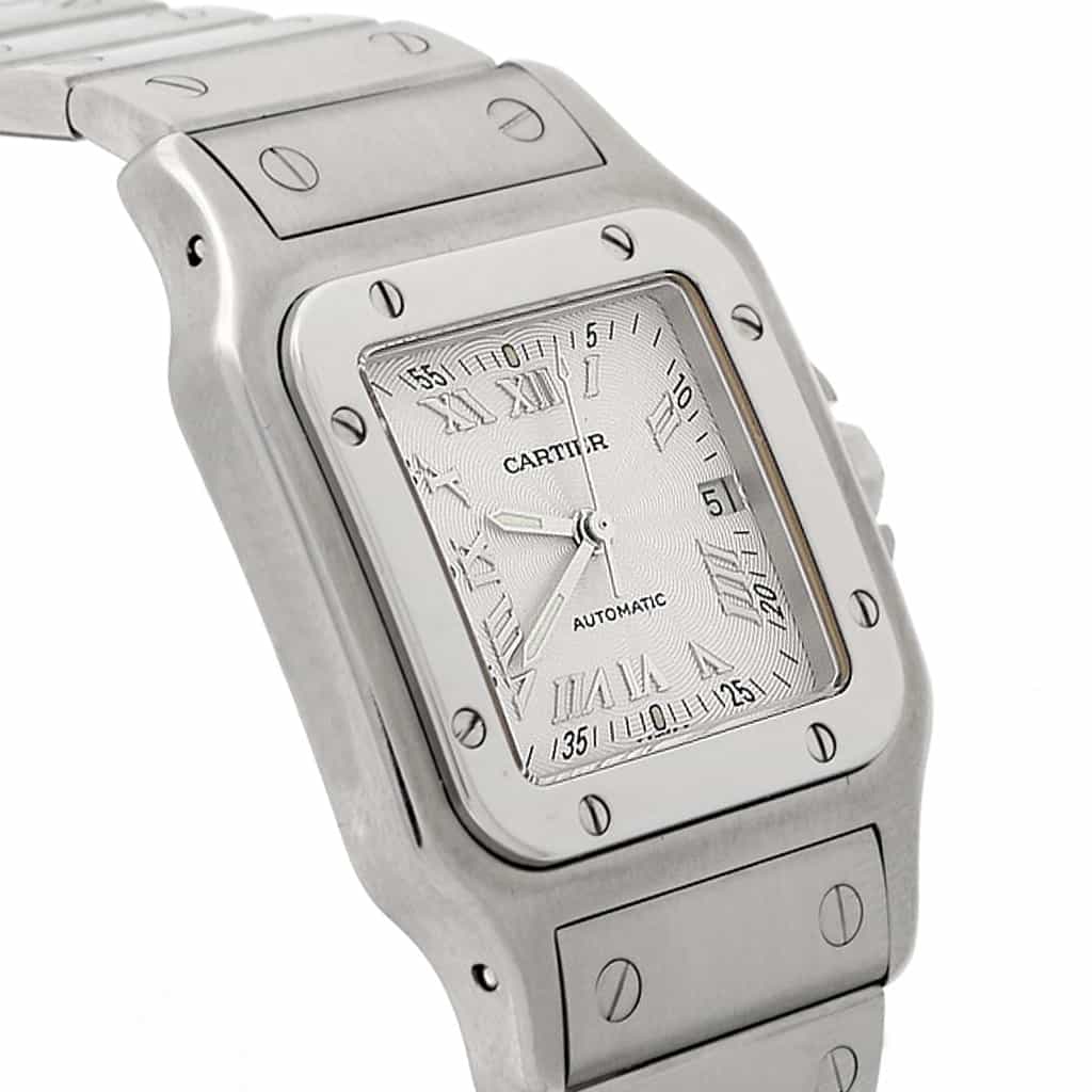 Cartier Santos Galbee Large 29MM Silver Roman Dial Automatic Stainless Steel Watch W20055D6 - Image 4