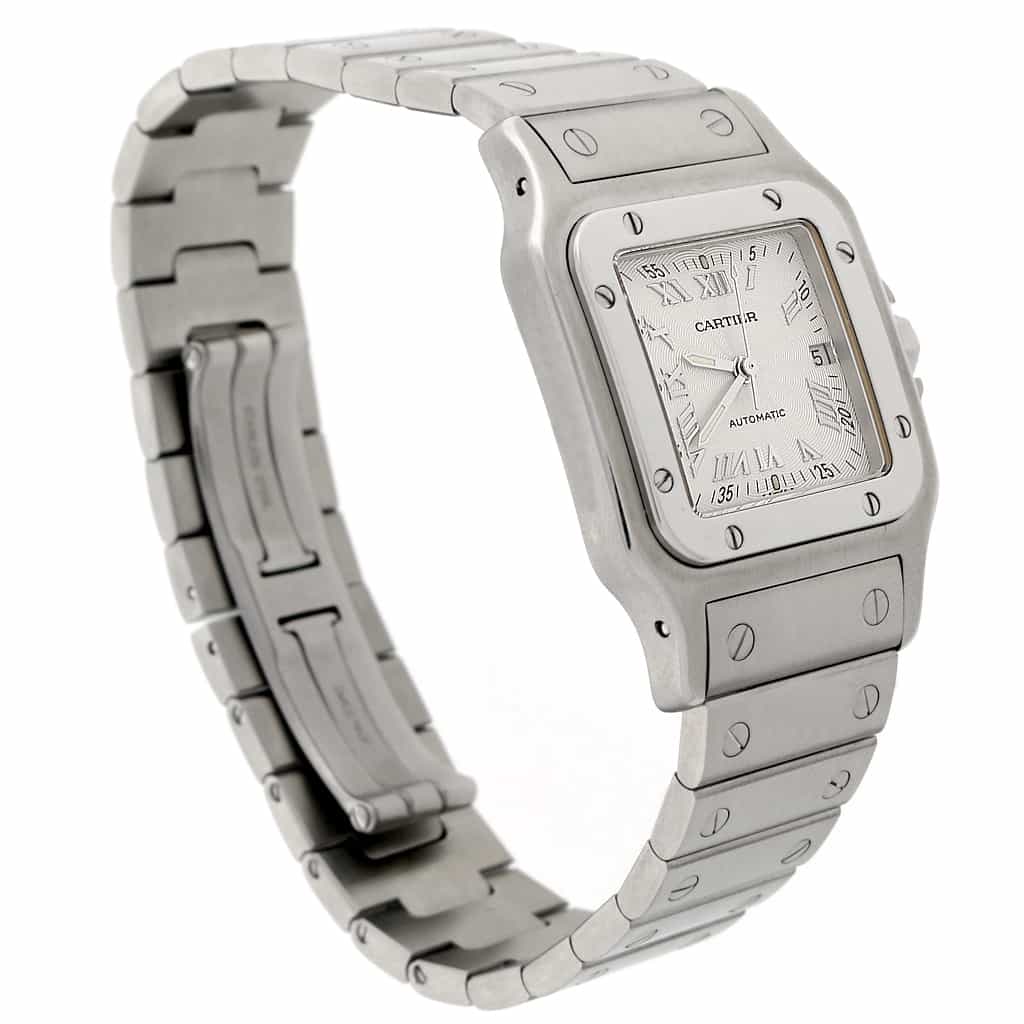 Cartier Santos Galbee Large 29MM Silver Roman Dial Automatic Stainless Steel Watch W20055D6 - Image 6