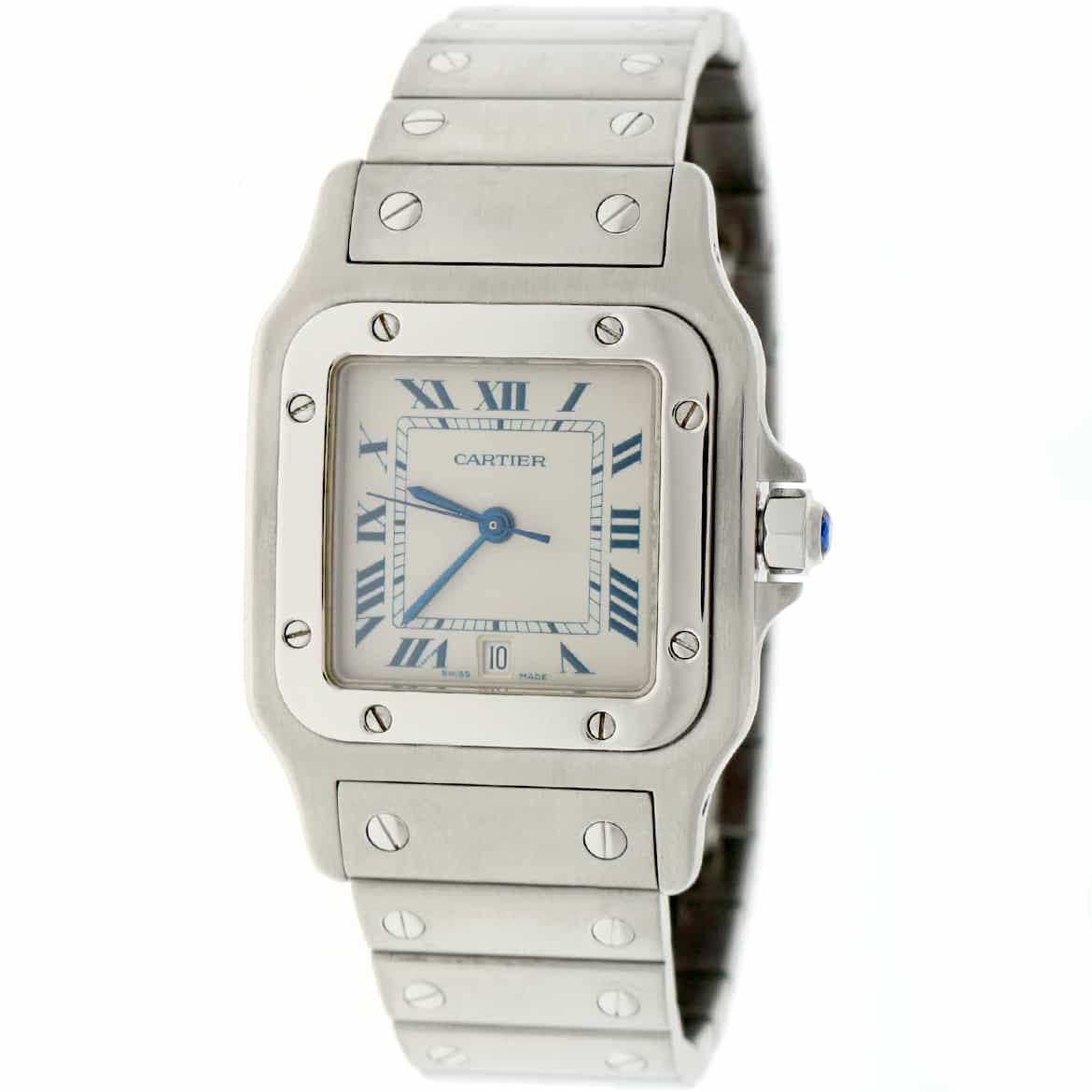 Cartier Santos Galbee Large 29MM Silver Roman Dial Stainless Steel Watch W20060D6 - Image 2