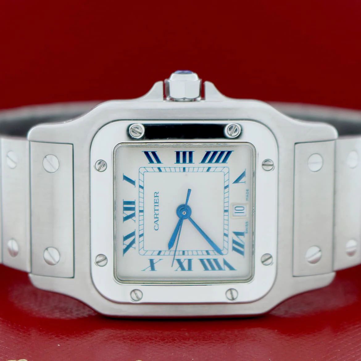 Cartier Santos Galbee Large 29MM Silver Roman Dial Stainless Steel Watch W20060D6 - Image 3