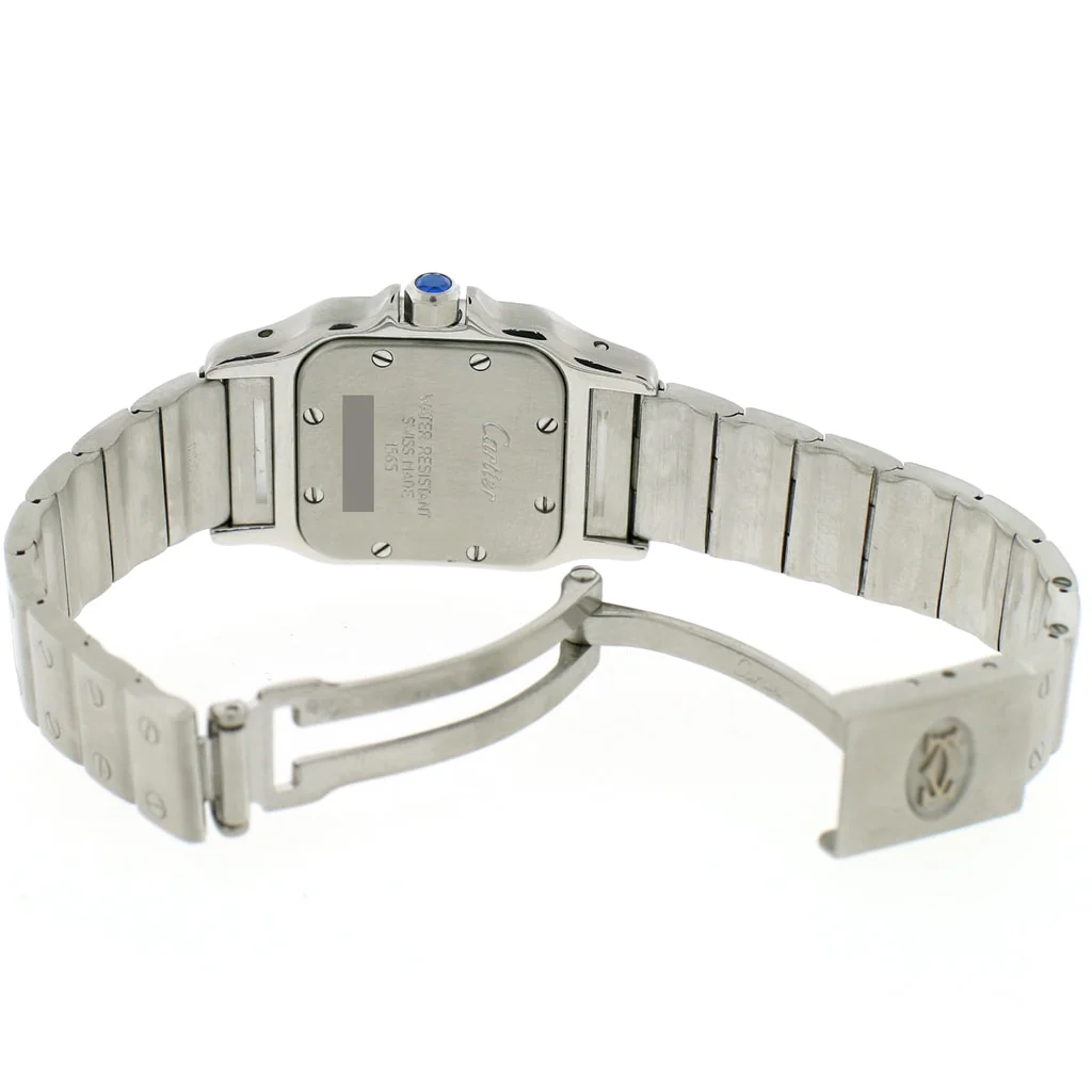 Cartier Santos Galbee Small 24MM Ivory Roman Dial Stainless Steel Ladies Watch W20056D6 - Image 6
