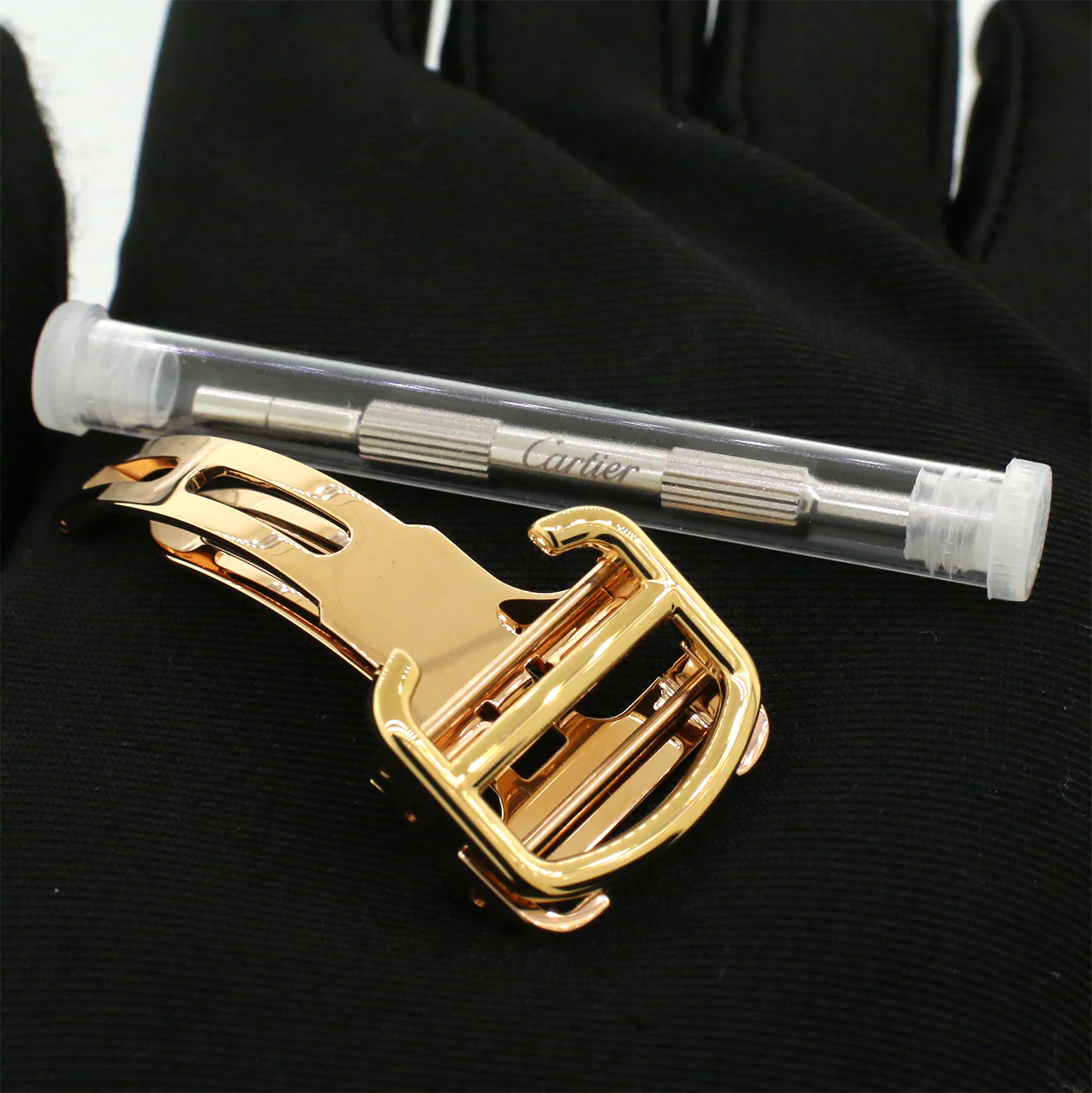 Cartier Santos Large Rose Gold Deployment Buckle 18MM - Image 5