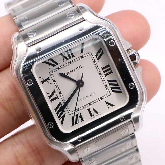 Cartier Santos Midsize 35mm Unworn Watch with Silver Roman Dial/Box/Papers WSSA0010 - Image 2