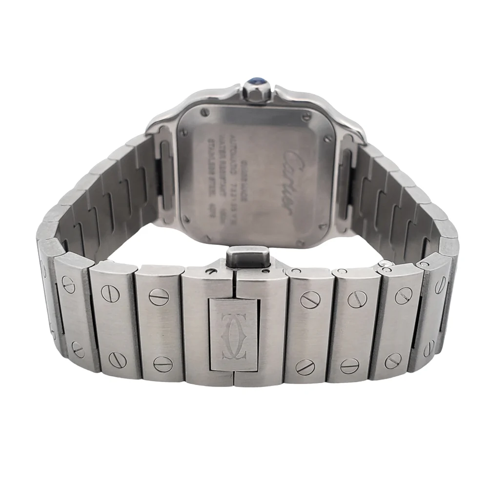 Cartier Santos Midsize 35mm Watch with Silver Roman Dial WSSA0010 4075 - Image 3