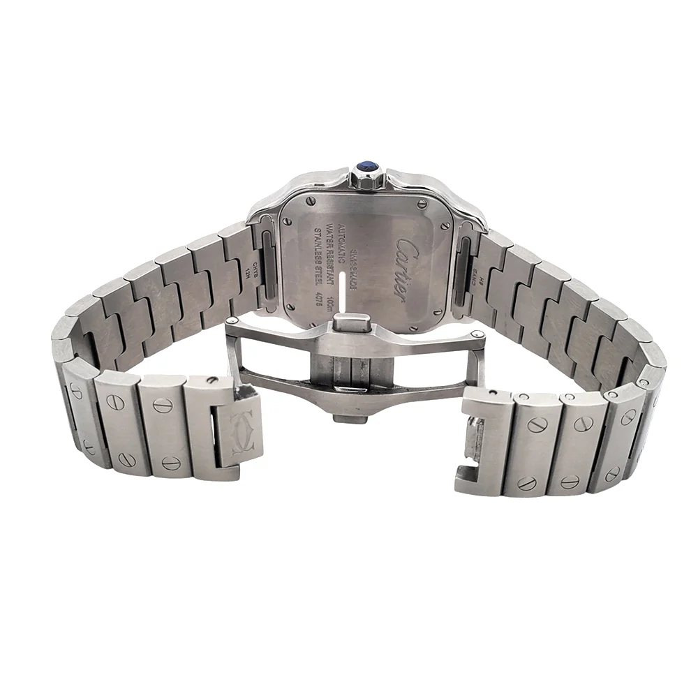 Cartier Santos Midsize 35mm Watch with Silver Roman Dial WSSA0010 4075 - Image 5