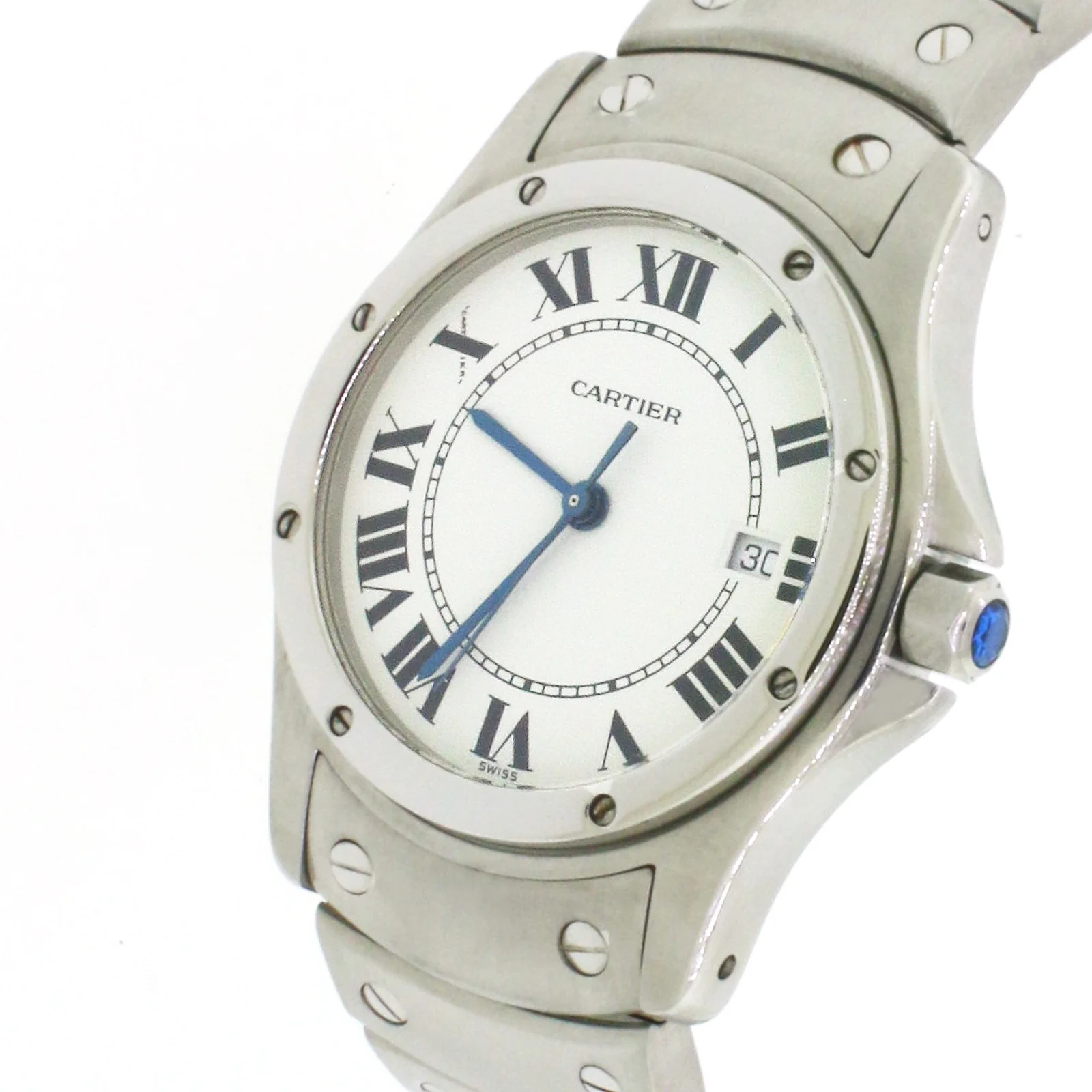 Cartier Santos Ronde Steel 30mm Ladies Watch W20027K1 - Image 3