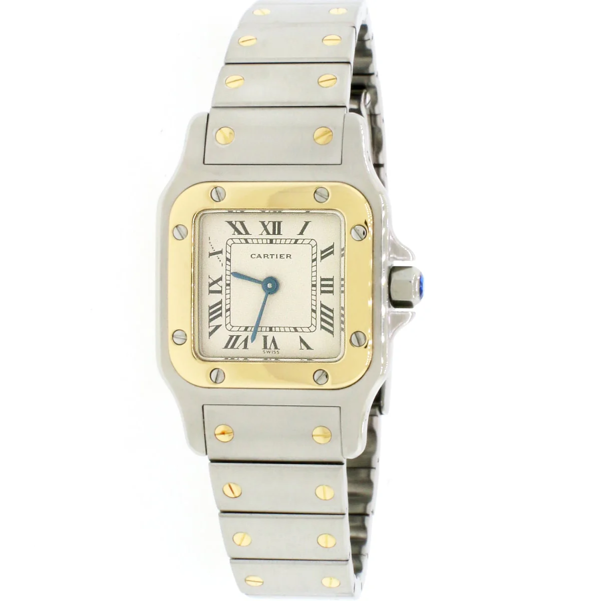 Cartier Santos Steel & Gold Ladies Quartz Watch 24mm 166930