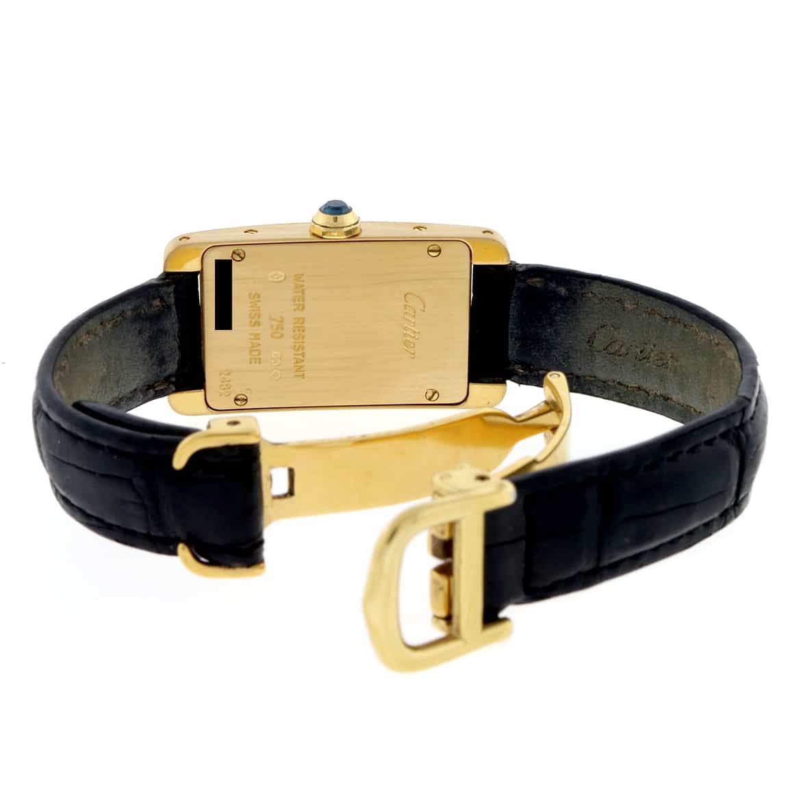 Cartier Tank Americaine 18K Yellow Gold Silver Roman Dial Ladies Watch W2601556 - Image 5