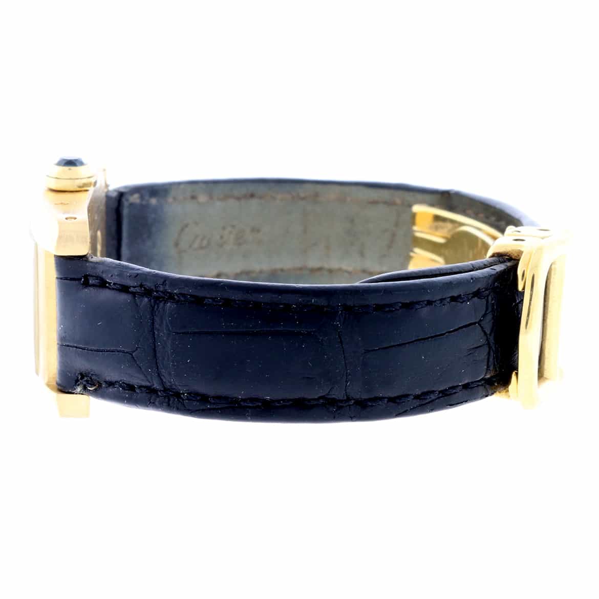 Cartier Tank Americaine 18K Yellow Gold Silver Roman Dial Ladies Watch W2601556 - Image 6