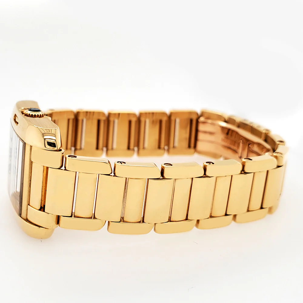 Cartier Tank Anglaise 23mm Rose Gold Roman Dial Ladies Watch 3579 Box Papers - Image 3