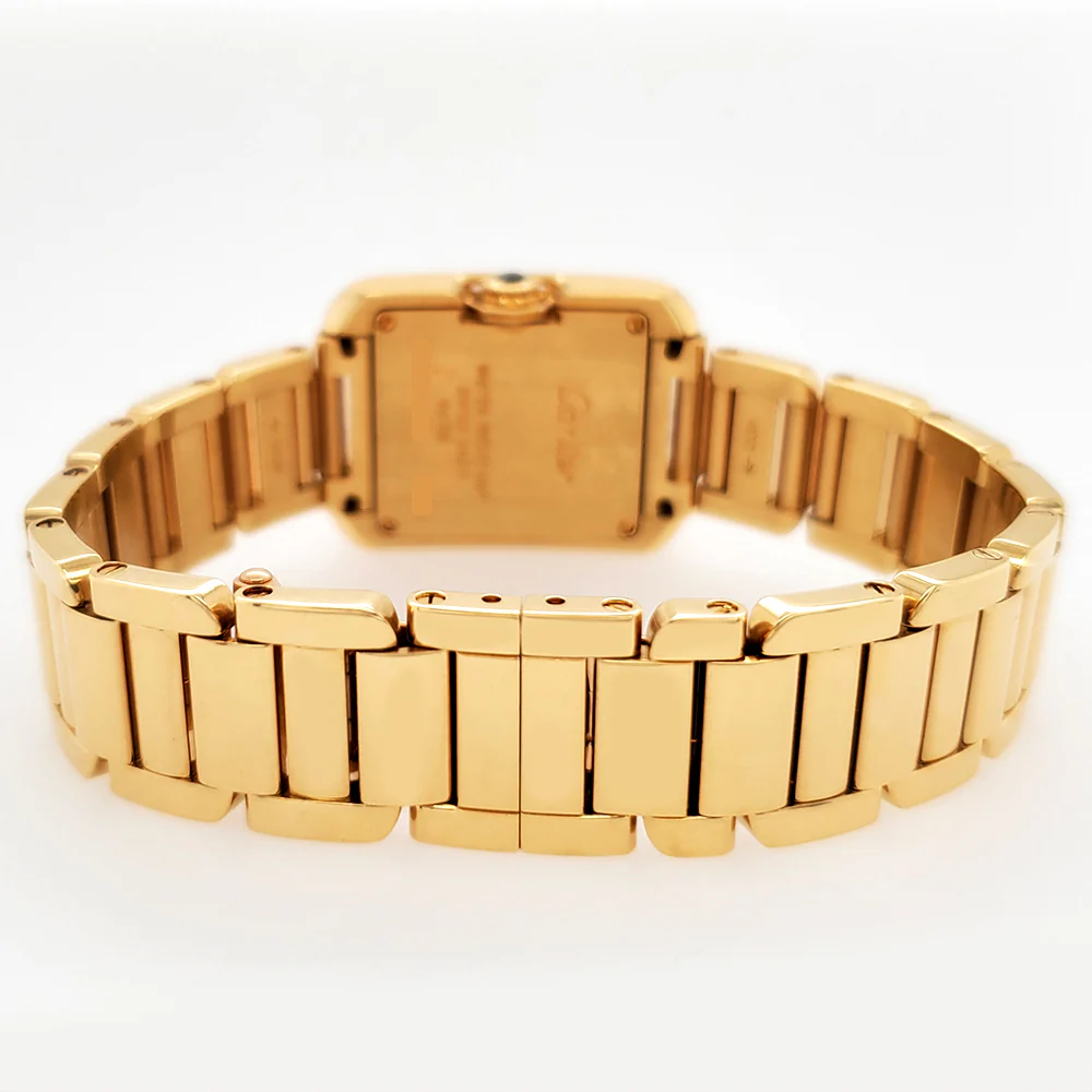 Cartier Tank Anglaise 23mm Rose Gold Roman Dial Ladies Watch 3579 Box Papers - Image 4