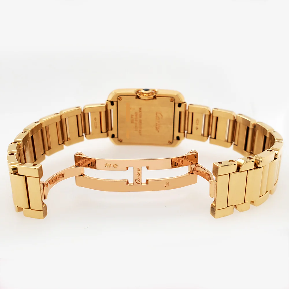 Cartier Tank Anglaise 23mm Rose Gold Roman Dial Ladies Watch 3579 Box Papers - Image 5