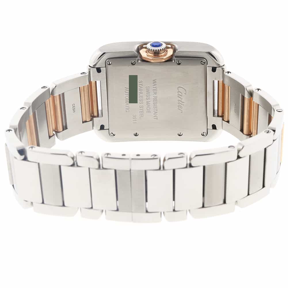 Cartier Tank Anglaise Medium 18K Pink Gold/Stainless Steel Automatic Watch W5310037 - Image 9