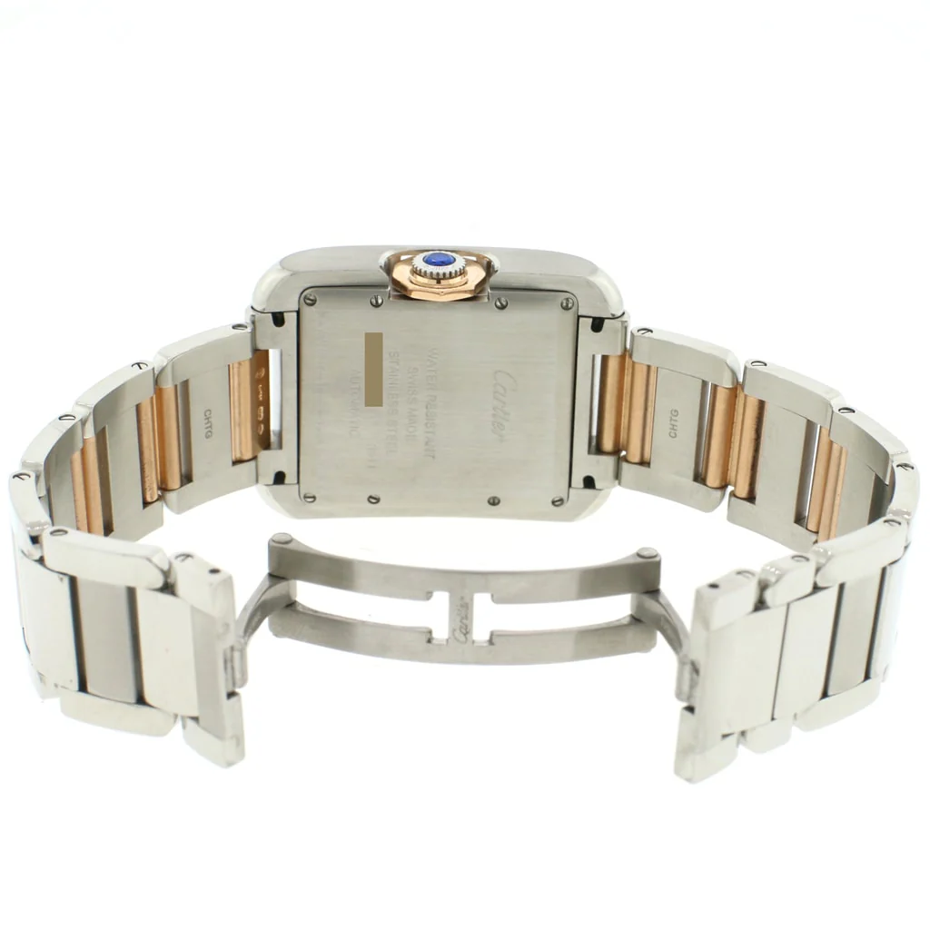 Cartier Tank Anglaise Medium 2-Tone 18K Factory Diamond Dial Automatic Watch WT100034 - Image 6