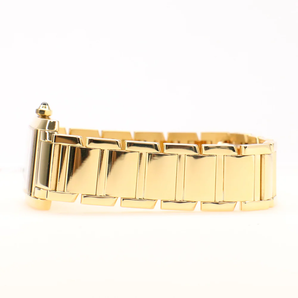 Cartier Tank Francaise 20MM Yellow Gold Roman Dial Ladies Watch Papers W50002N2 - Image 5