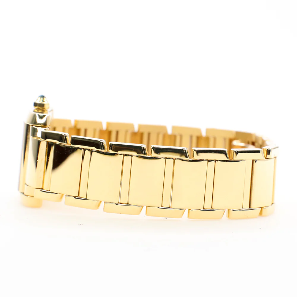 Cartier Tank Francaise 20MM Yellow Gold Roman Dial Ladies Watch Box Papers W50002N2 - Image 4