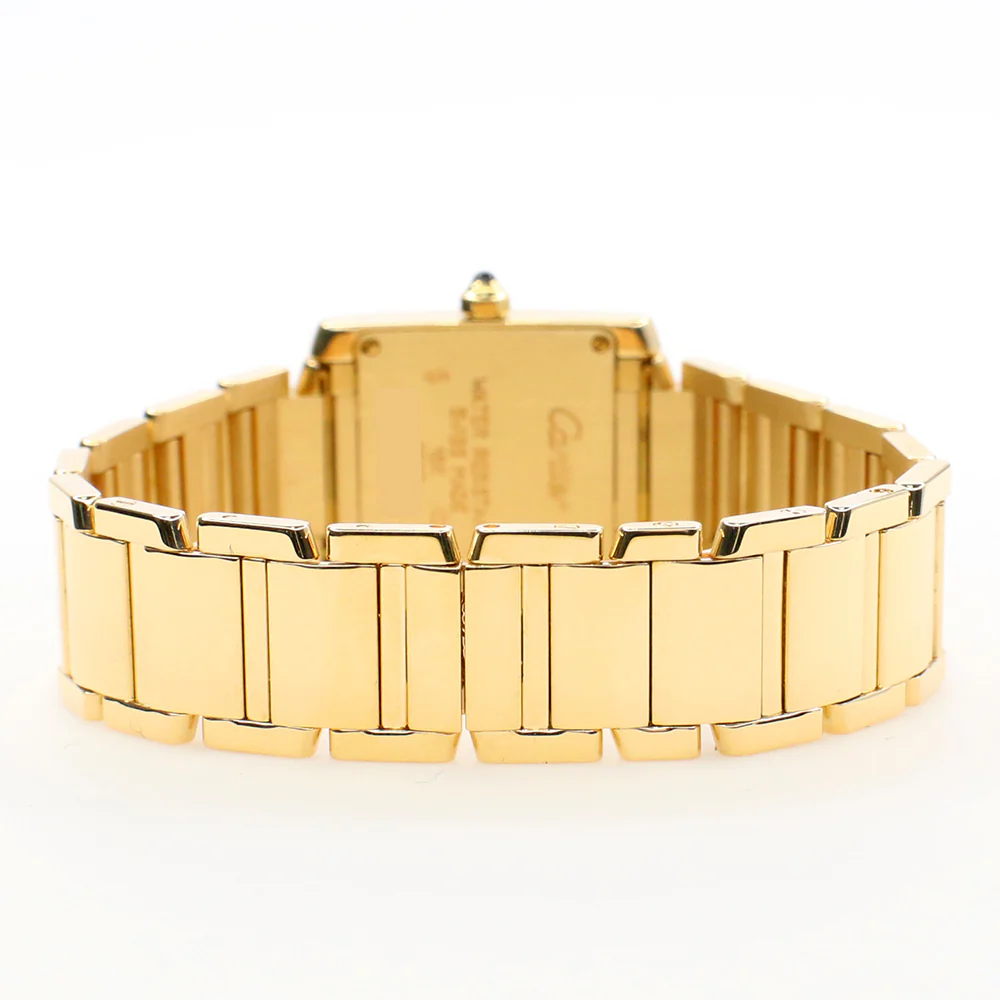 Cartier Tank Francaise 20MM Yellow Gold Roman Dial Ladies Watch Box Papers W50002N2 - Image 5