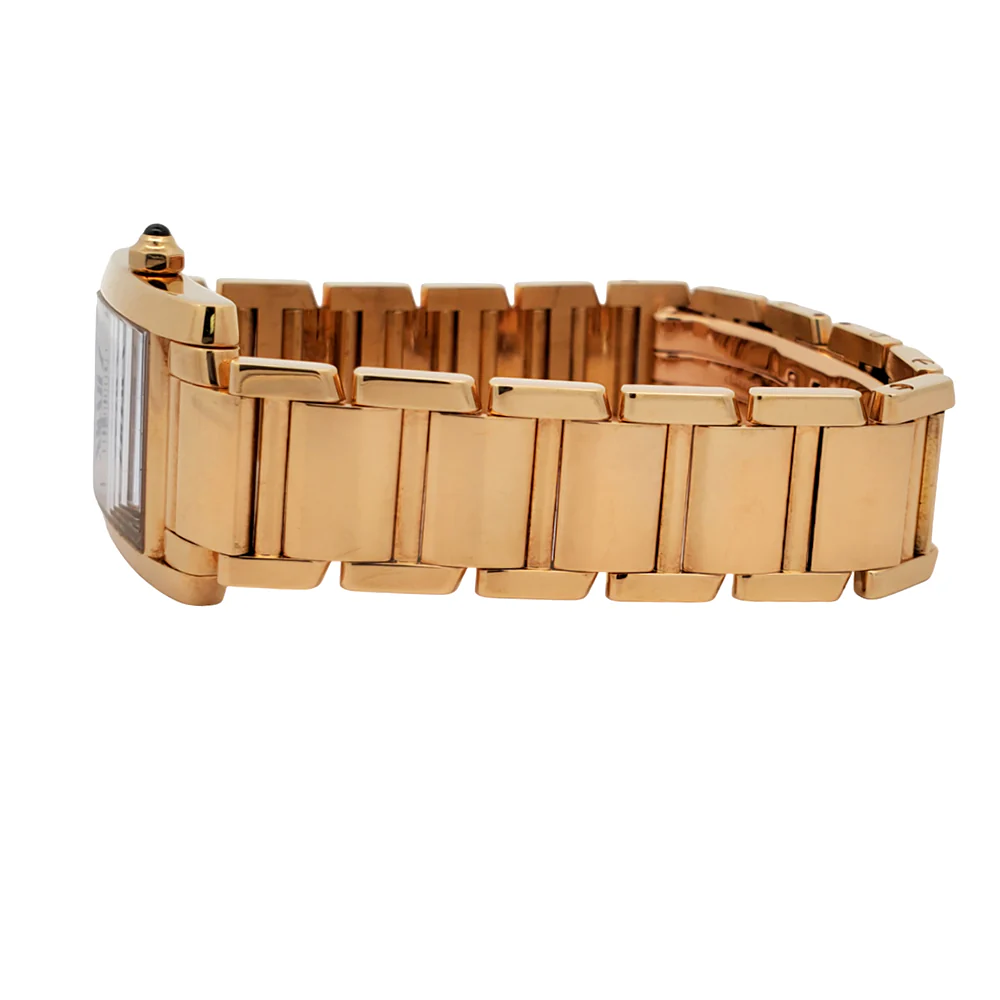 Cartier Tank Francaise 20mm Yellow Gold Roman Dial Ladies Watch W5000256 1820 - Image 4