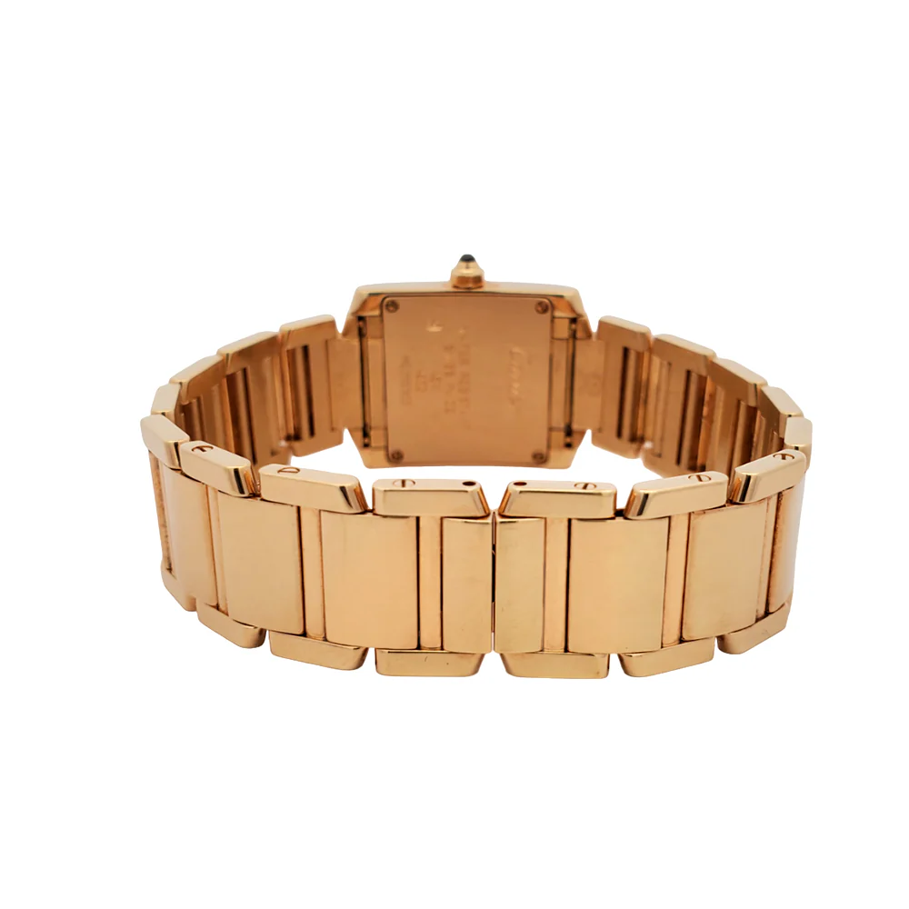 Cartier Tank Francaise 20mm Yellow Gold Roman Dial Ladies Watch W5000256 1820 - Image 5