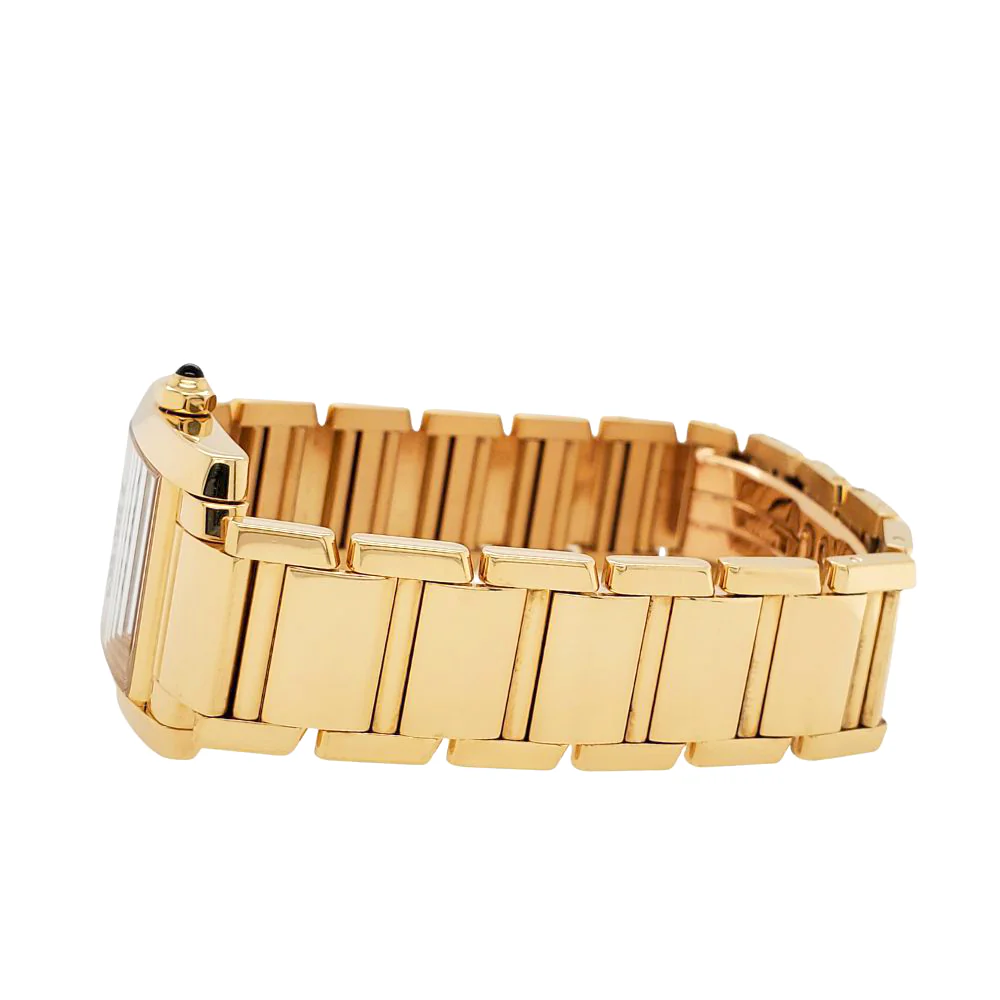 Cartier Tank Francaise 20MM Yellow Gold Roman Dial Ladies Watch W50002N2 1820 - Image 3