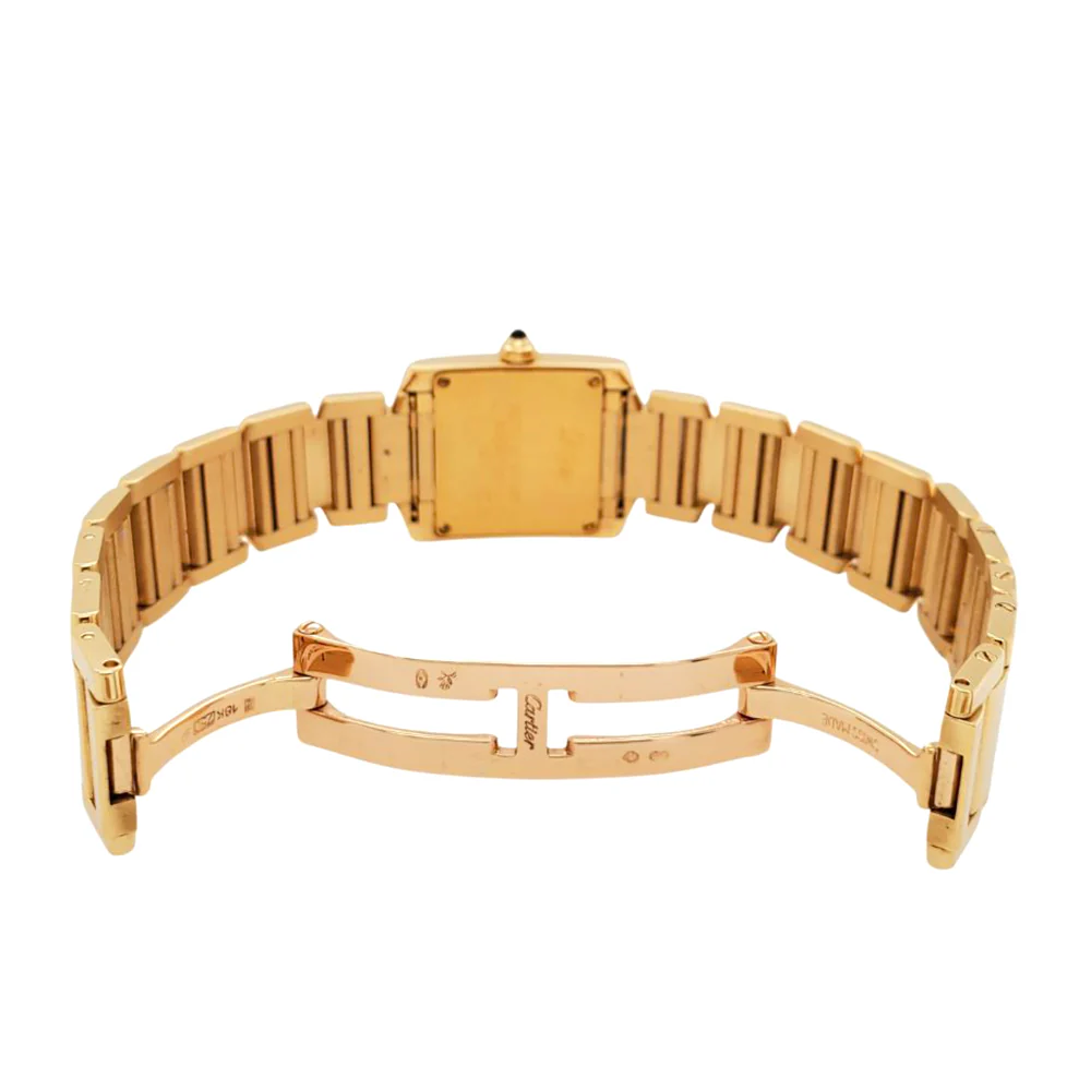 Cartier Tank Francaise 20MM Yellow Gold Roman Dial Ladies Watch W50002N2 1820 - Image 5