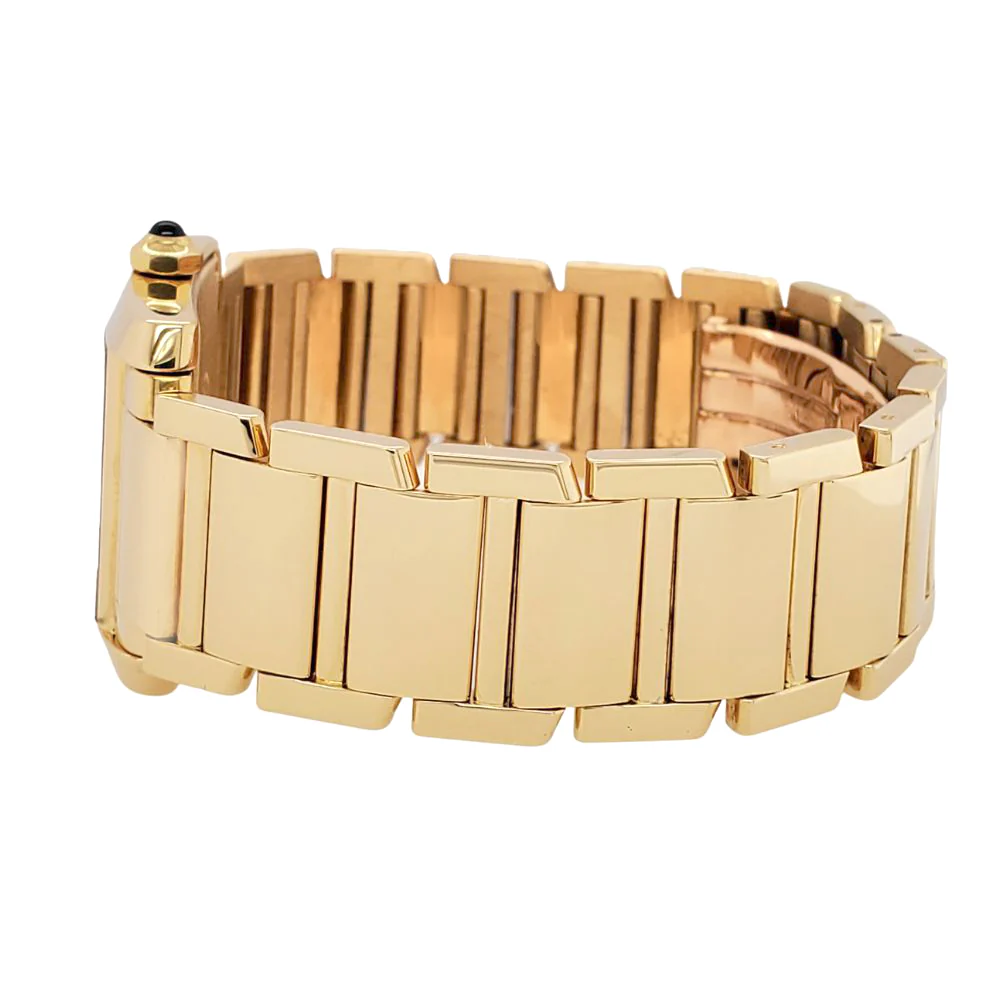 Cartier Tank Française Midsize 25MM 18K Yellow Gold Roman Dial Quartz Watch 1821 - Image 3
