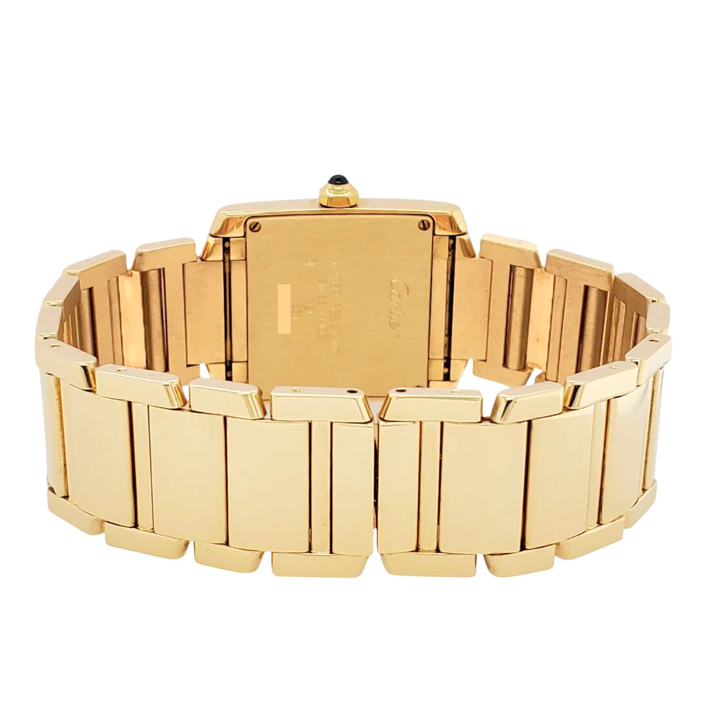 Cartier Tank Française Midsize 25MM 18K Yellow Gold Roman Dial Quartz Watch 1821 - Image 4