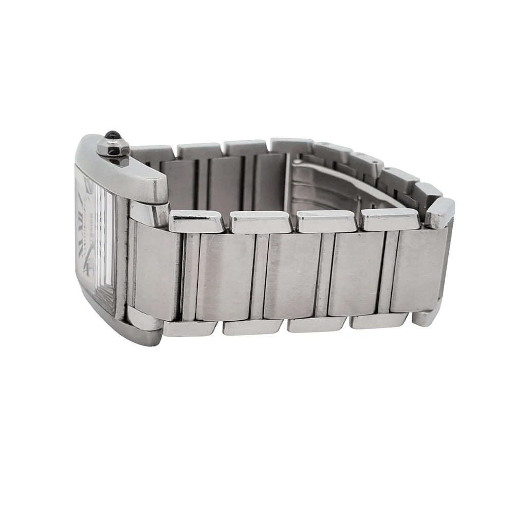 Cartier Tank Française 25mm Off-white Roman Dial Quartz Stainless Steel Watch 2301 - Image 4
