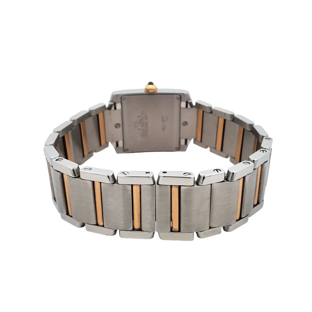 Cartier Tank Francaise 25mm White Roman 2-tone Yellow Gold/Steel Quartz Watch W51011Q3 2465 - Image 5