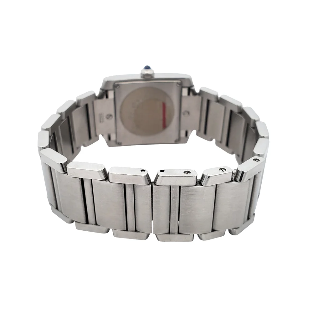 Cartier Tank Francaise 25mm White Roman Dial Stainless Steel Quartz Watch 2465 - Image 5
