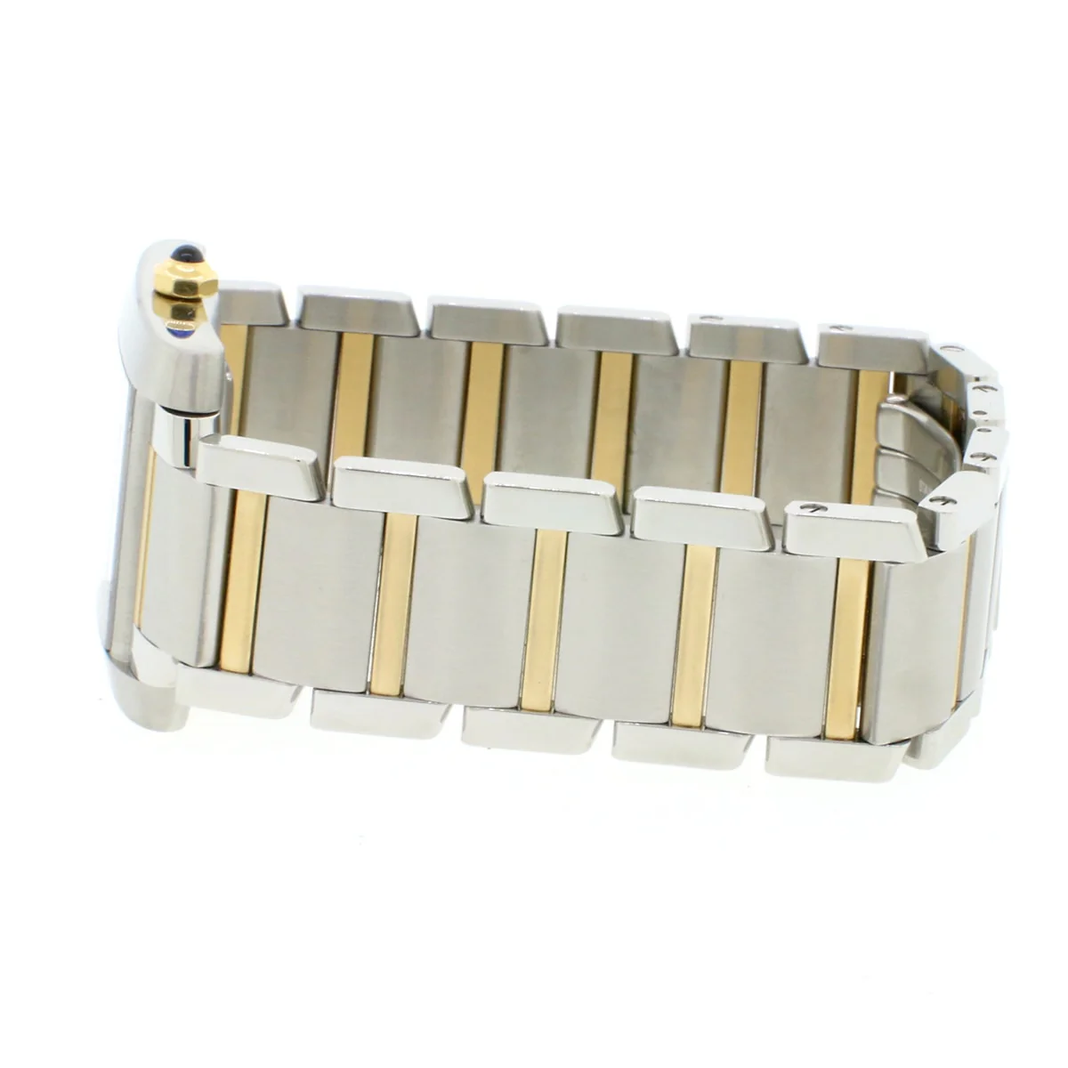 Cartier Tank Francaise Large 2-Tone 18K Yellow Gold & SS 28MM Silver Roman Dial Automatic Watch W51005Q4 - Image 4