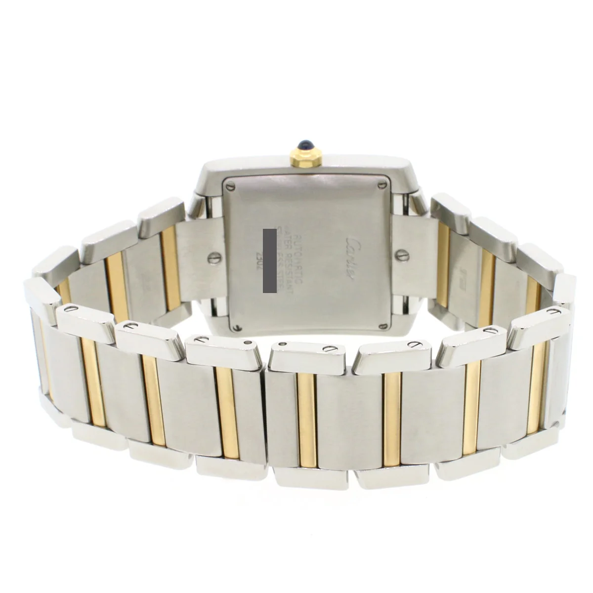 Cartier Tank Francaise Large 2-Tone 18K Yellow Gold & SS 28MM Silver Roman Dial Automatic Watch W51005Q4 - Image 5