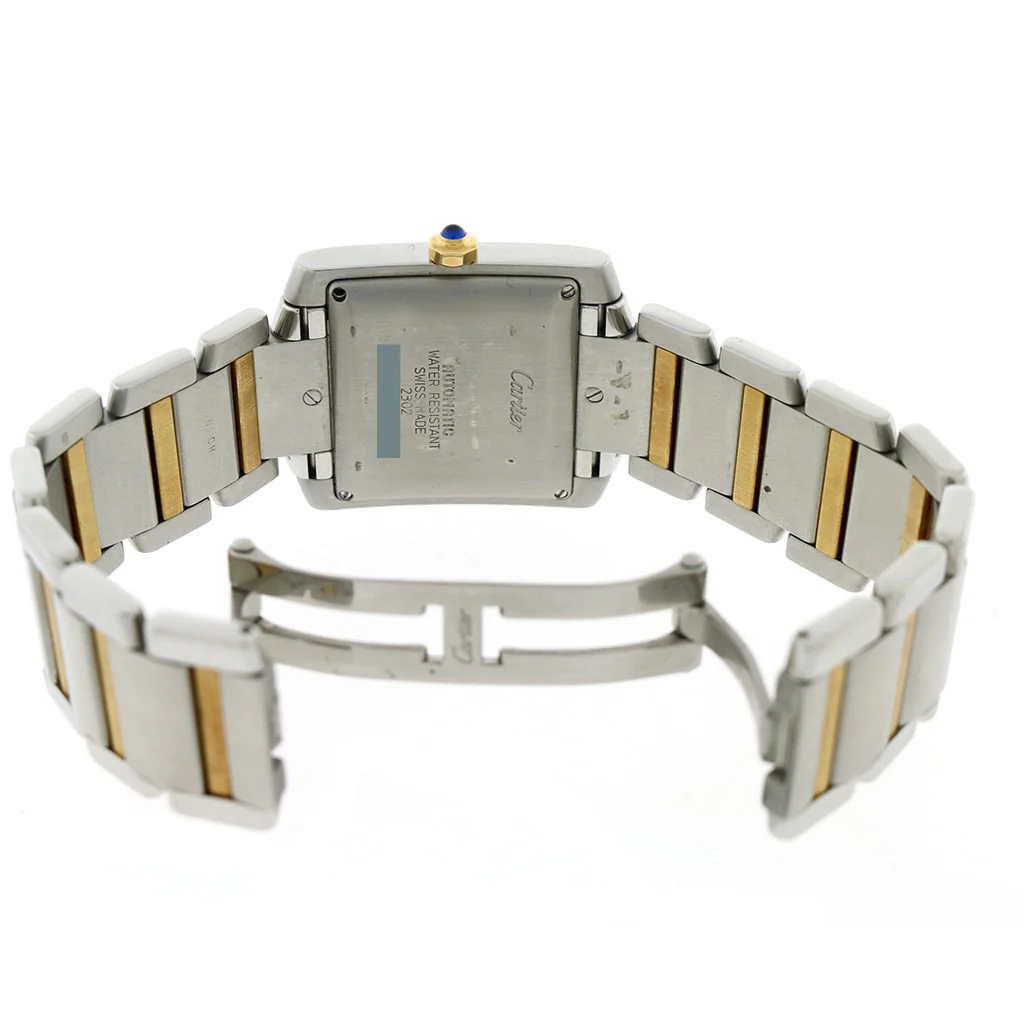 Cartier Tank Francaise Large 2-Tone 18K Yellow Gold & SS 28MM Silver Roman Dial Automatic Watch W51005Q4 w/Box&Papers - Image 8