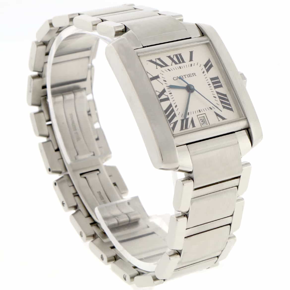 Cartier Tank Francaise Large Stainless Steel 28MM Womens Watch W51002Q3 - Image 3