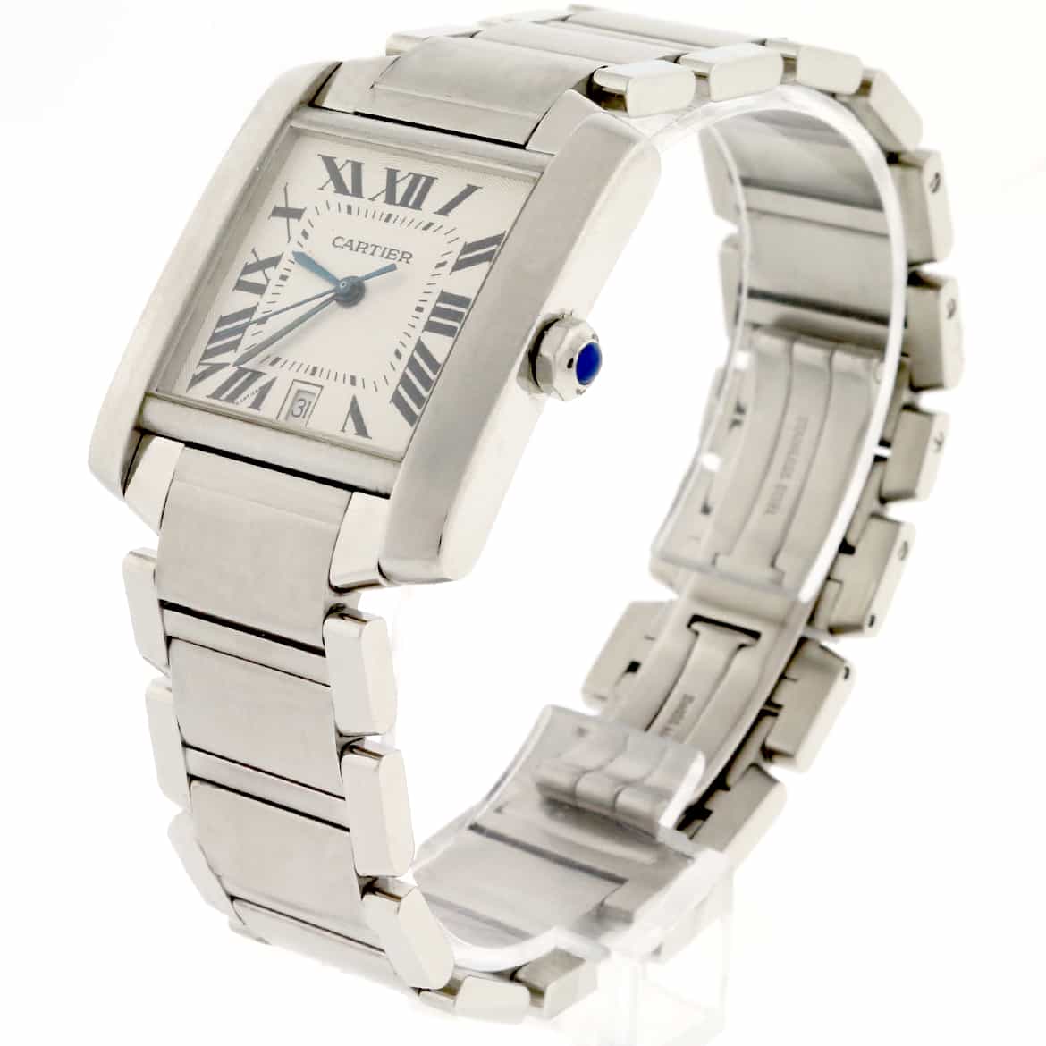 Cartier Tank Francaise Large Stainless Steel 28MM Womens Watch W51002Q3 - Image 4