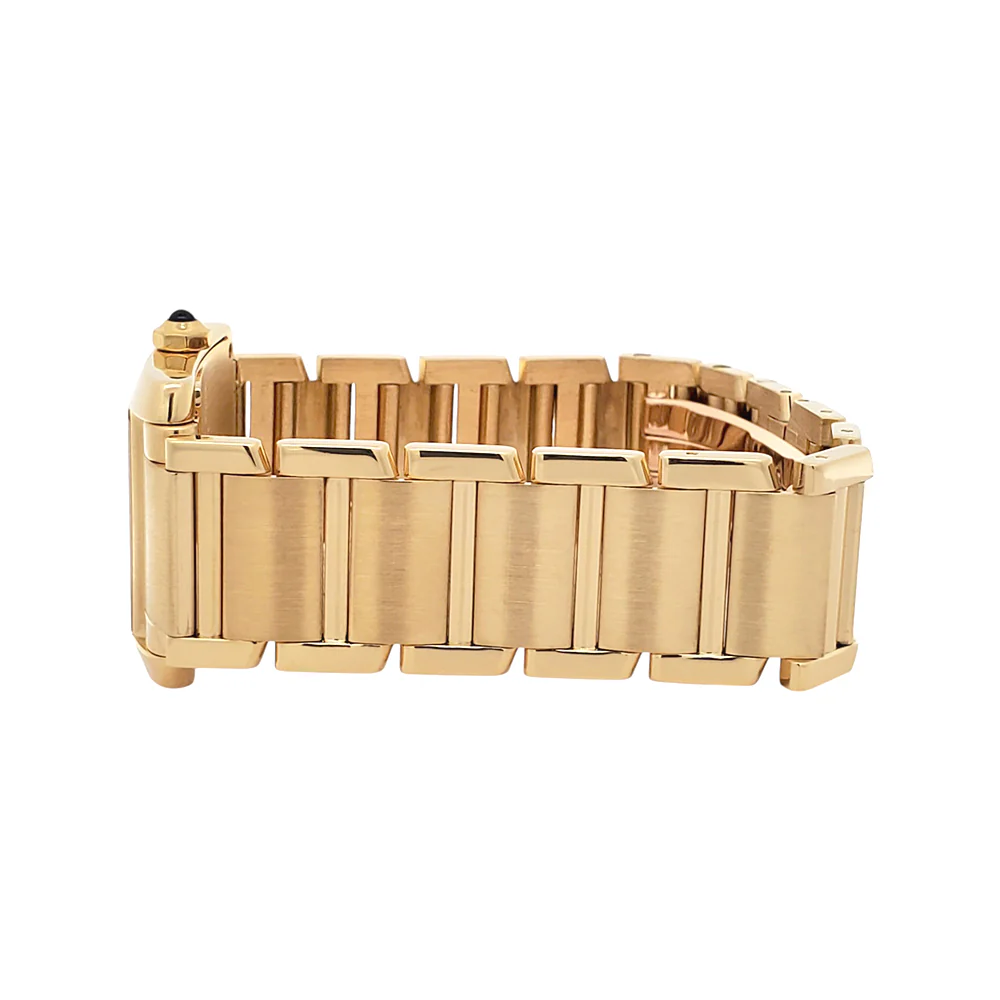 Cartier Tank Francaise Midsize 25mm Yellow Gold Roman Ladies Watch W50003N2 1821 Travel Box/Booklet - Image 4