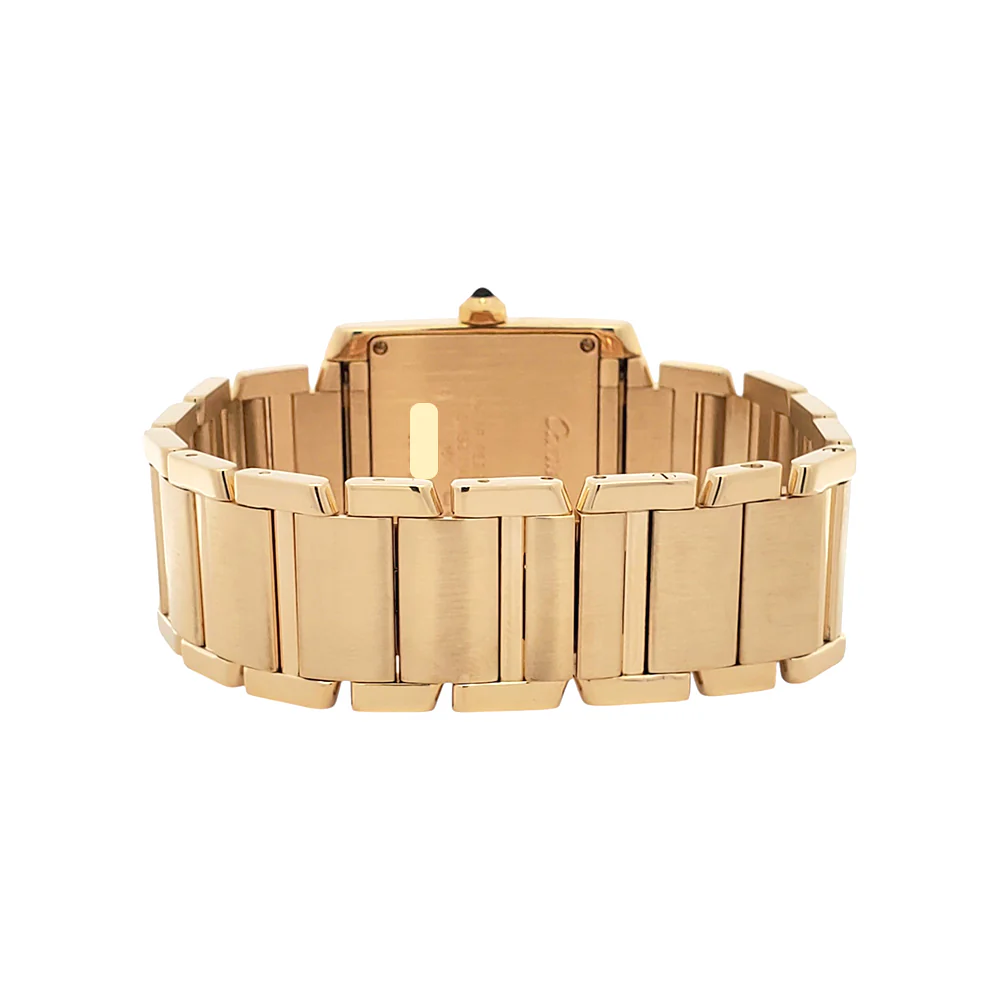 Cartier Tank Francaise Midsize 25mm Yellow Gold Roman Ladies Watch W50003N2 1821 Travel Box/Booklet - Image 5