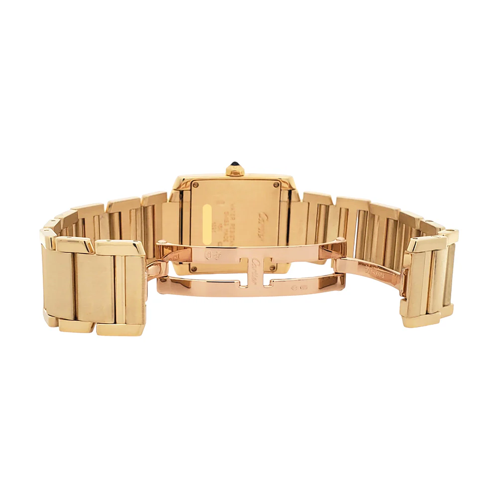 Cartier Tank Francaise Midsize 25mm Yellow Gold Roman Ladies Watch W50003N2 1821 Travel Box/Booklet - Image 6