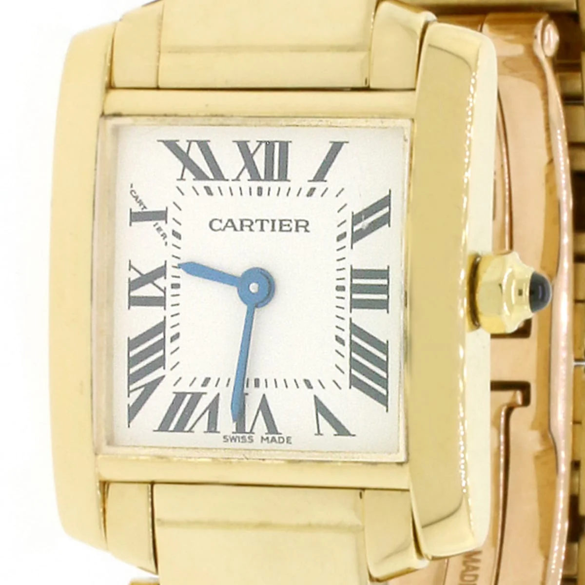 Cartier Tank Francaise Small 18K Yellow Gold 20MM Factory Roman Dial Ladies Watch W50002N2 - Image 2