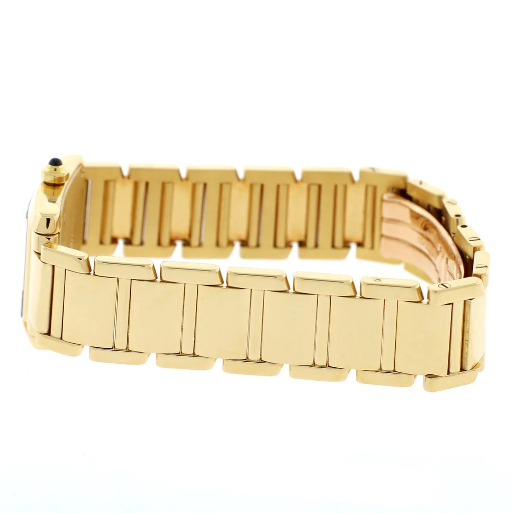 Cartier Tank Francaise Small 18K Yellow Gold 20MM Factory Roman Dial Ladies Watch W50002N2 - Image 5