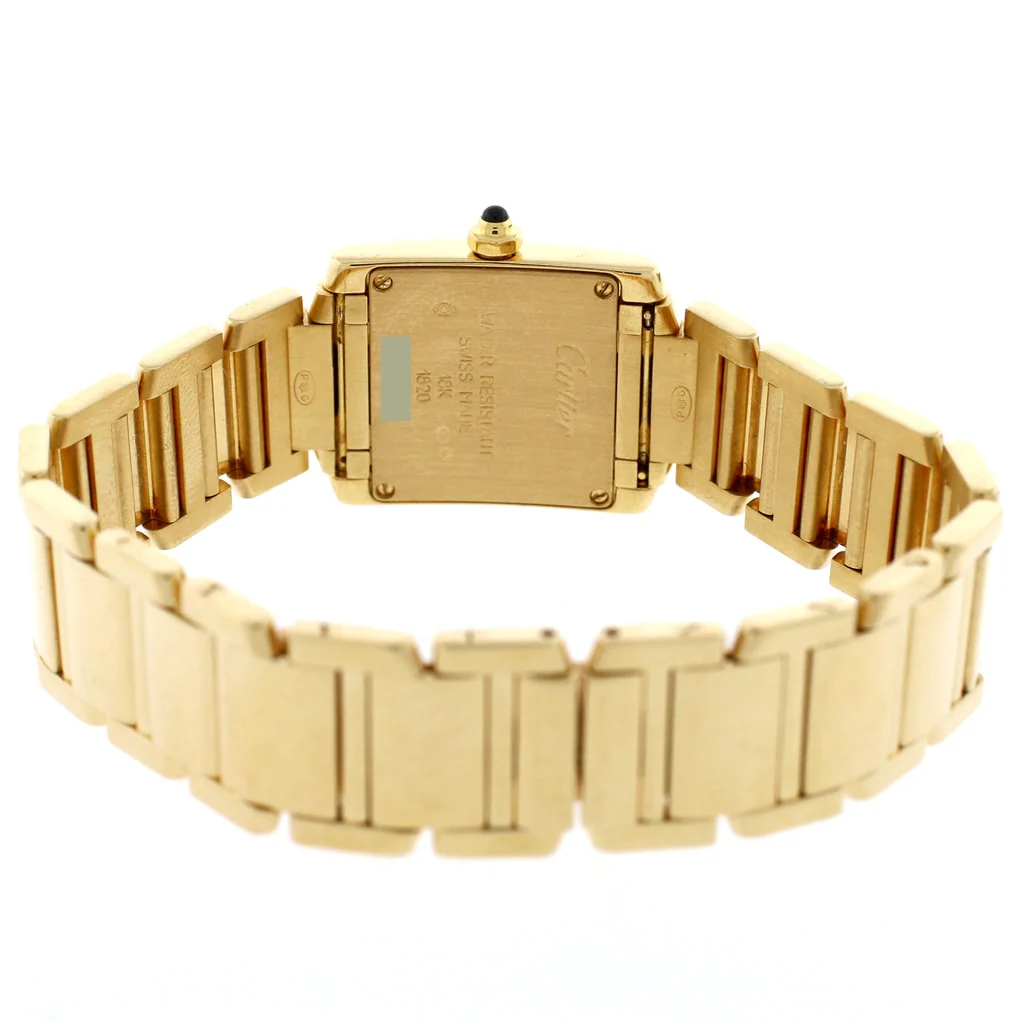 Cartier Tank Francaise Small 18K Yellow Gold 20MM Factory Roman Dial Ladies Watch W50002N2 - Image 6