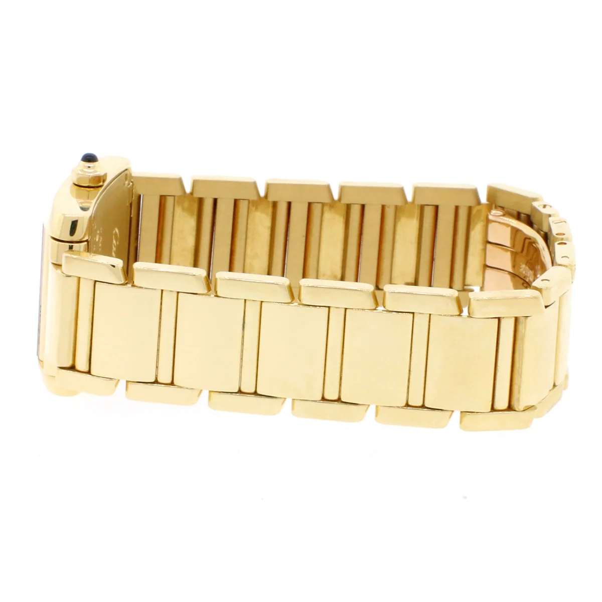 Cartier Tank Francaise Small 18K Yellow Gold 20MM Factory Roman Dial Ladies Watch W50002N2 w/Box Papers - Image 3