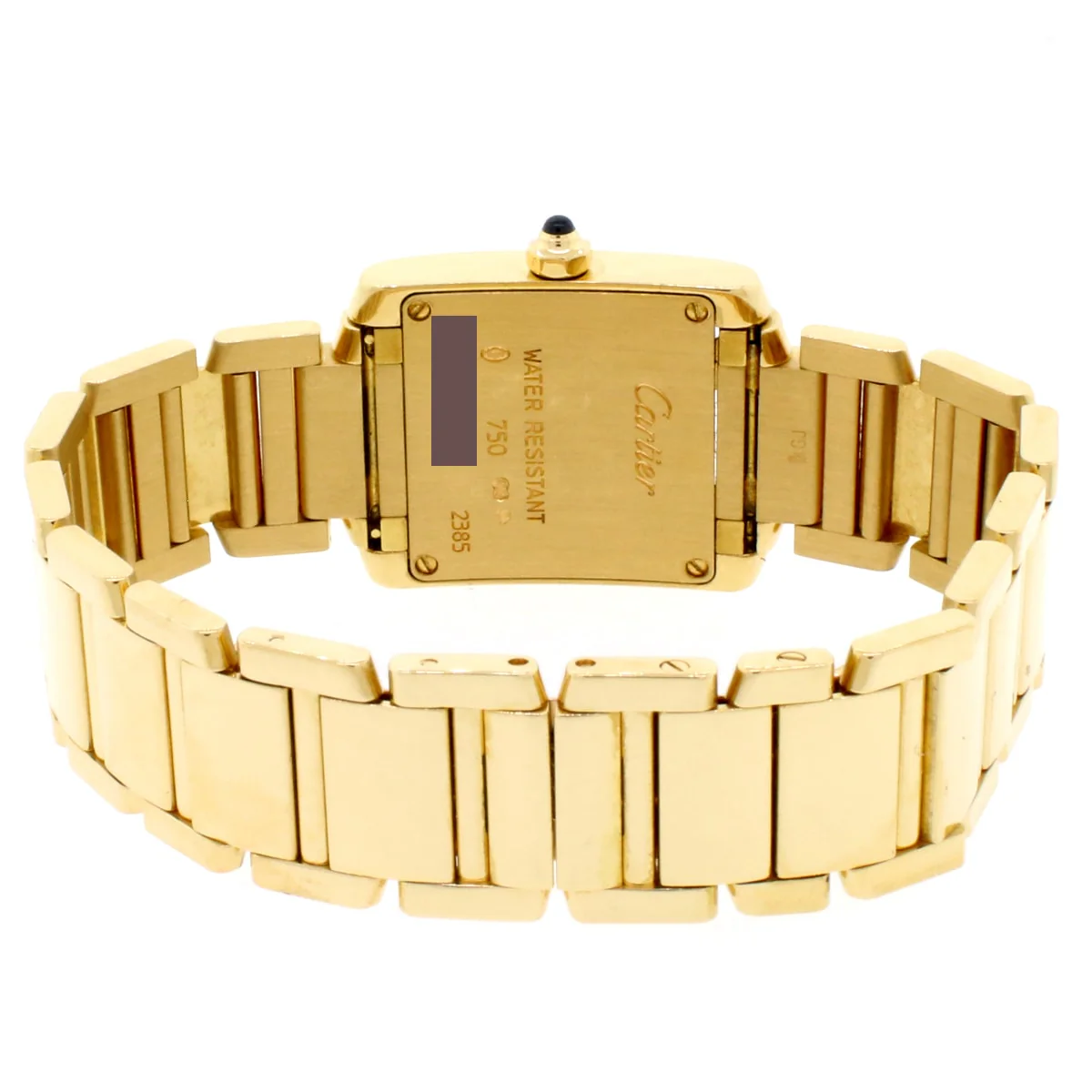 Cartier Tank Francaise Small 18K Yellow Gold 20MM Factory Roman Dial Ladies Watch W50002N2 w/Box Papers - Image 4