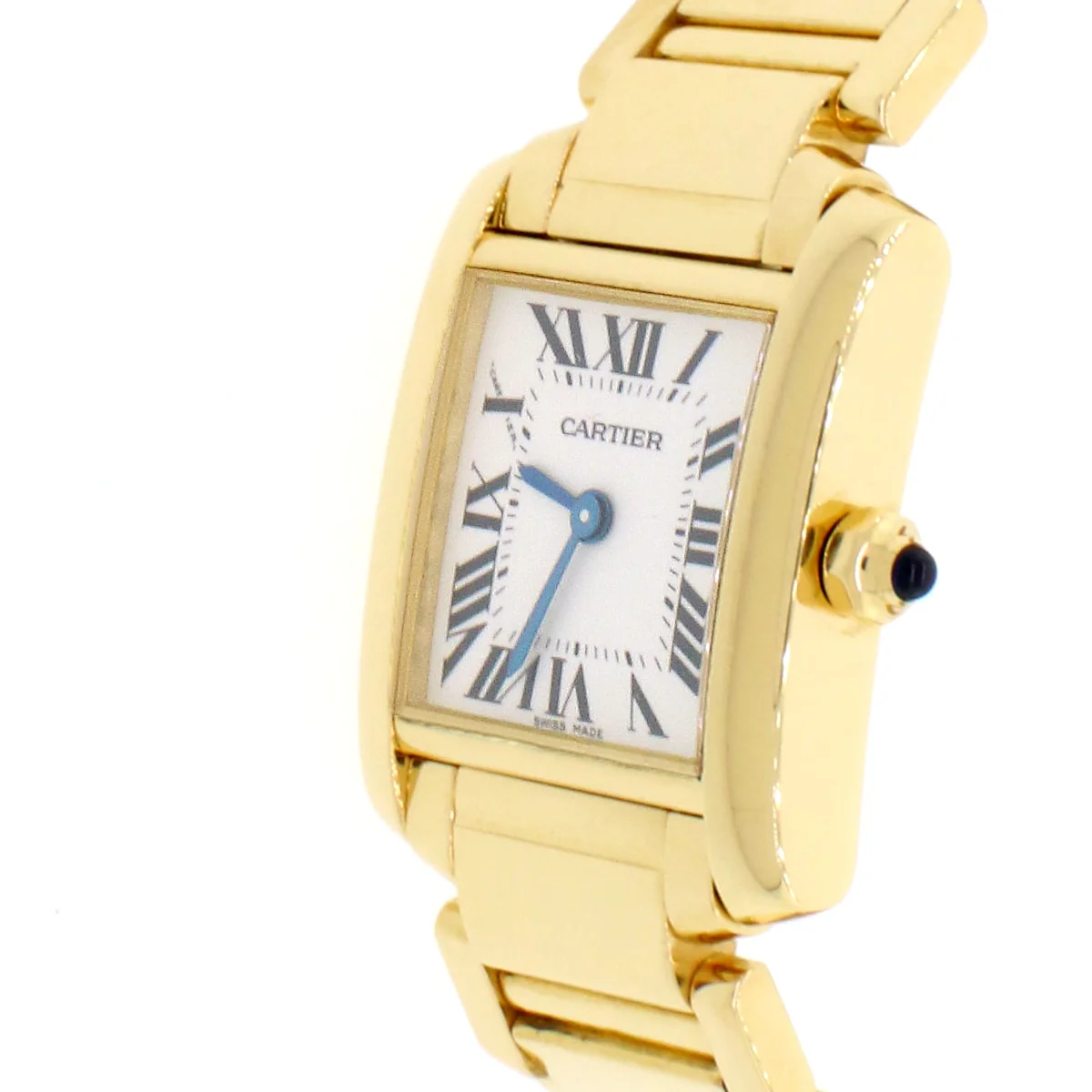 Cartier Tank Francaise Small 18K Yellow Gold 20MM Factory Roman Dial Ladies Watch W50002N2 w/Box Papers - Image 6