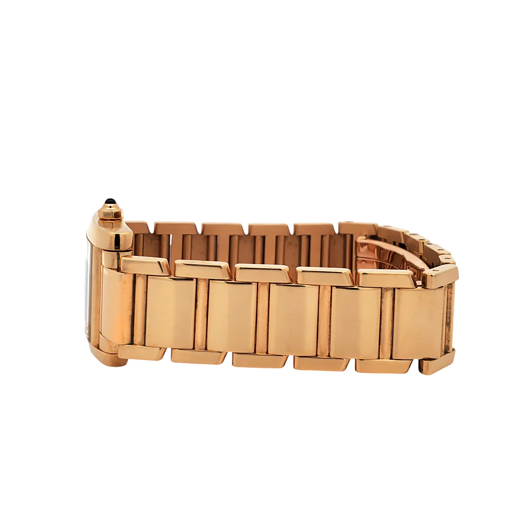Cartier Tank Francaise Small 20mm 18k Yellow Gold Roman Dial Watch W50002N2 Box Papers - Image 4