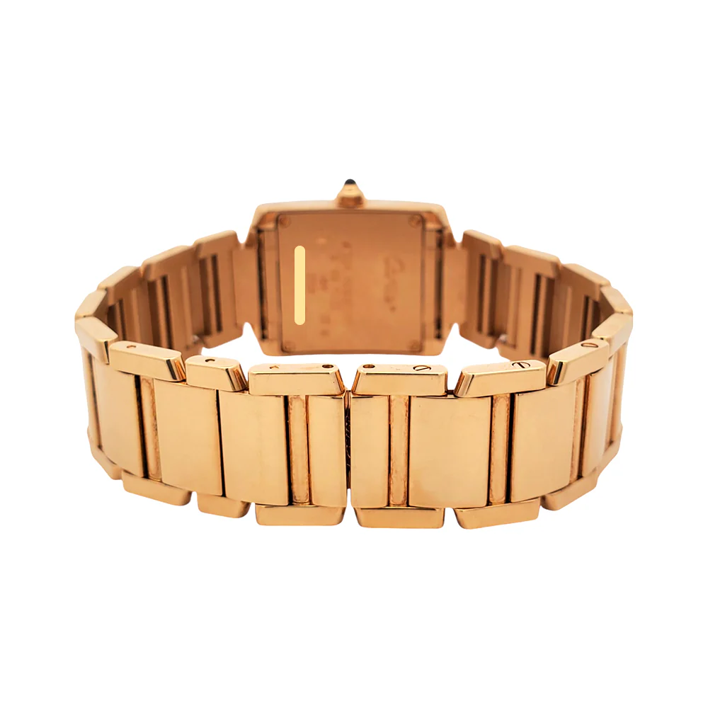 Cartier Tank Francaise Small 20mm 18k Yellow Gold Roman Dial Watch W50002N2 Box Papers - Image 5