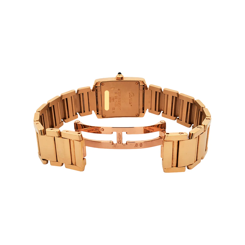 Cartier Tank Francaise Small 20mm 18k Yellow Gold Roman Dial Watch W50002N2 Box Papers - Image 6