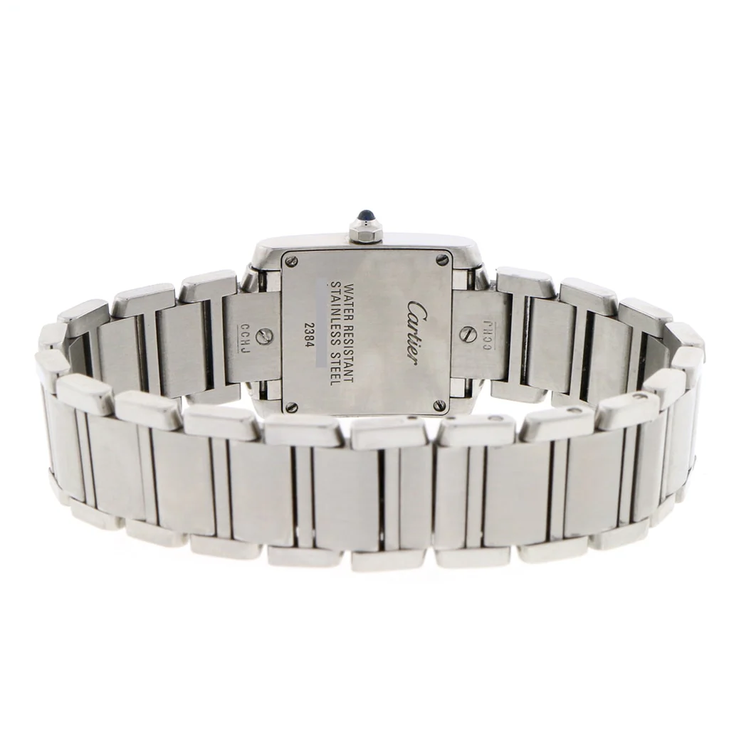 Cartier Tank Francaise Small 20MM Factory Silver Roman Dial Stainless Steel Ladies Watch W51008Q3 - Image 5