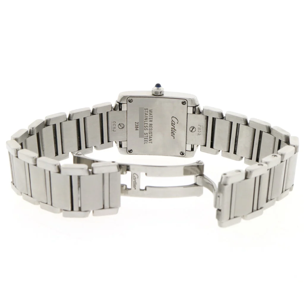 Cartier Tank Francaise Small 20MM Factory Silver Roman Dial Stainless Steel Ladies Watch W51008Q3 - Image 6